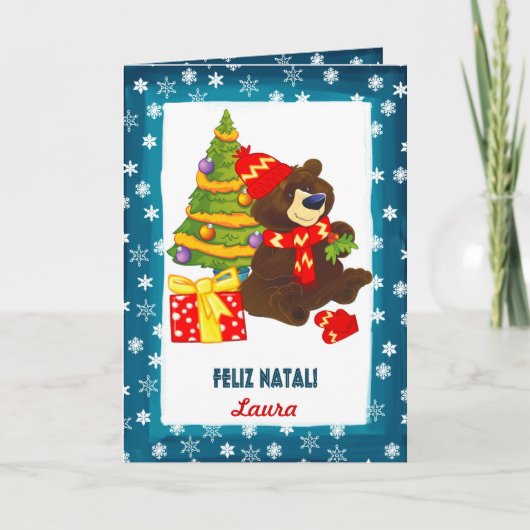 Feliz Natal. Carte de Noël en portugais (Devant)