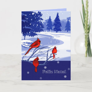 Feliz Natal. Carte de Noël en portugais
