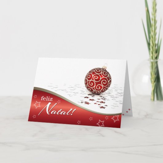 Feliz Natal. Carte de Noël en portugais (Devant)