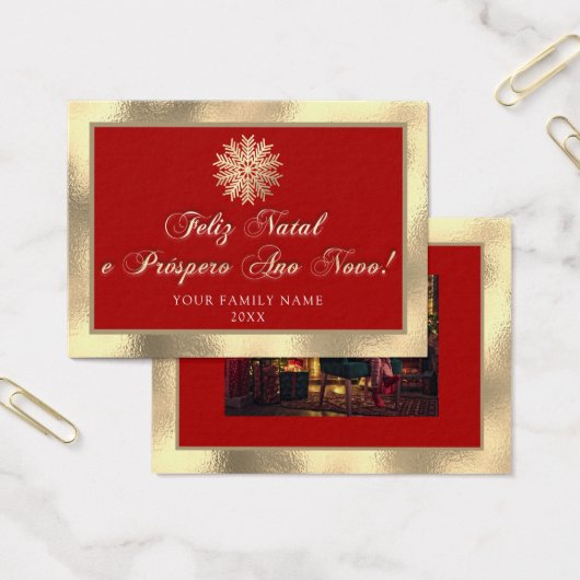 Feliz Natal e Próspero Ano Novo Royal Gold Rouge (Bureau)