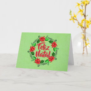 Feliz Natal Portugal Merry Kerstgroet Kaart