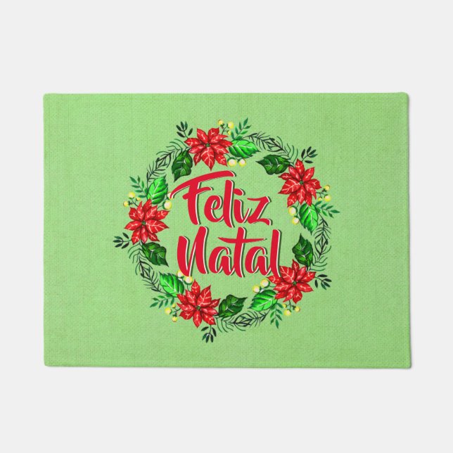 Feliz Natal Portugese kerst Deurmat (Voorkant)