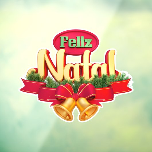 Feliz Natal Raamsticker (Vel 3)