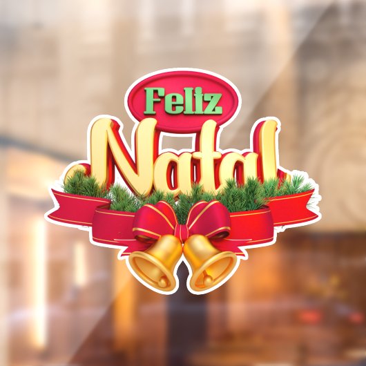 Feliz Natal Raamsticker (Vel 2)