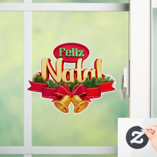 Feliz Natal Raamsticker (Huis)