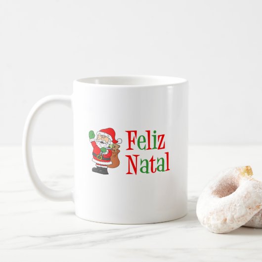 Feliz Natal Santa Koffiemok (Met donut)