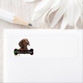 Feliz Naughty Dachshund Return Address Label (Insitu)