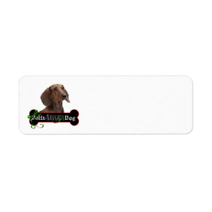 Feliz Naughty Dachshund Return Address Label