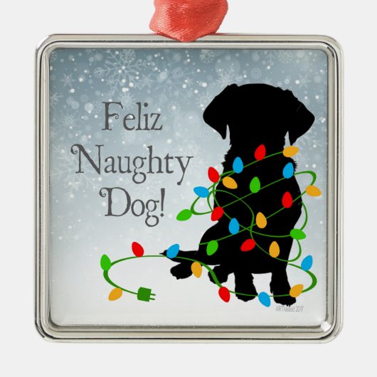 FELIZ NAUGHTY DOG! Ornament (Voorkant)