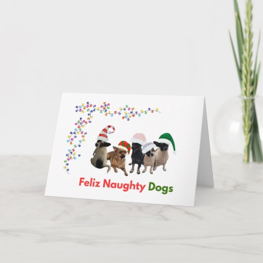 Feliz Naughty Dogs Carte de voeux (Devant)