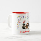 Feliz Naughty Dogs Christmas Mug (Devant gauche)