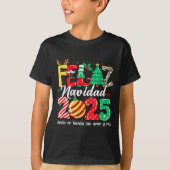 Feliz Navidad 2025 Spanish Christmas Mexican Famil T-shirt (Voorkant)