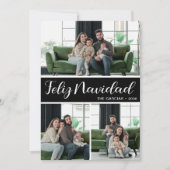Feliz Navidad 4 Foto Flat Holiday Kaart (Voorkant)