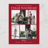 Feliz Navidad 5 Foto Feestdagenkaart (Voorkant)