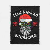 Feliz Navidad Achos Funny Spanish Merry Christmas Fleece Deken (Voorkant)