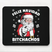 Feliz Navidad Achos Shirt Merry Xmas Funny Santa Muismat (Voorkant)