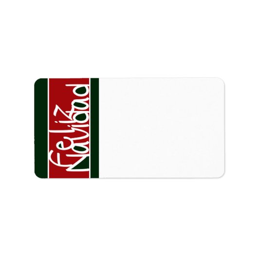Feliz Navidad Adresetiketten Etiket (Voorkant)