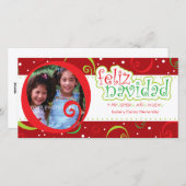 feliz navidad (alegre) feestdagenkaart (Voorkant / Achterkant)