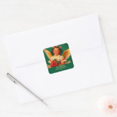 "Feliz Navidad" Angel Kerst sticker (Envelop)