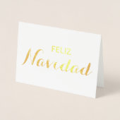 Feliz Navidad Año Spaans kerstcadeauscript Folie Kaarten (Voorkant)