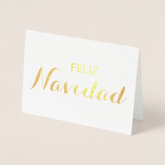 Feliz Navidad Año Spaans kerstcadeauscript Folie Kaarten (Voorkant)