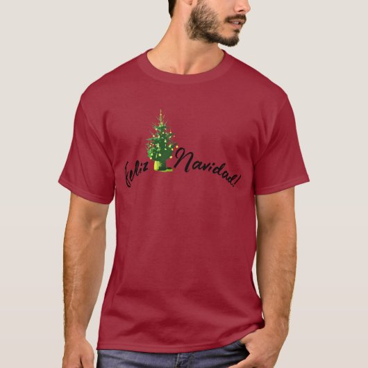 Feliz Navidad ! arbol de navidad T-shirt (Devant)