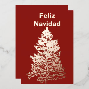 Feliz Navidad Arbre de Noël Or Rose de vacances 