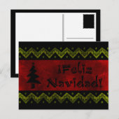 Feliz Navidad arriba Feestdagenkaart (Voorkant / Achterkant)