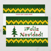 Feliz Navidad arriba Kaart (Voorkant / Achterkant)