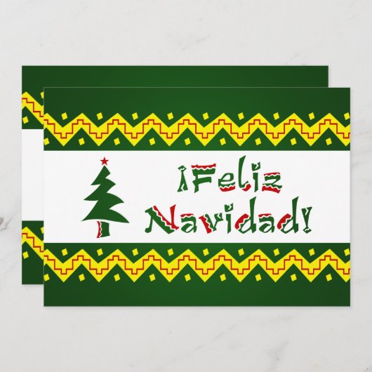 Feliz Navidad arriba Kaart (Voorkant / Achterkant)