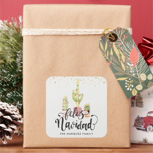 Feliz Navidad | Autocollant de Noël espagnol (vacances)