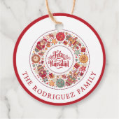 Feliz Navidad Bedankjes Labels (Achterkant)