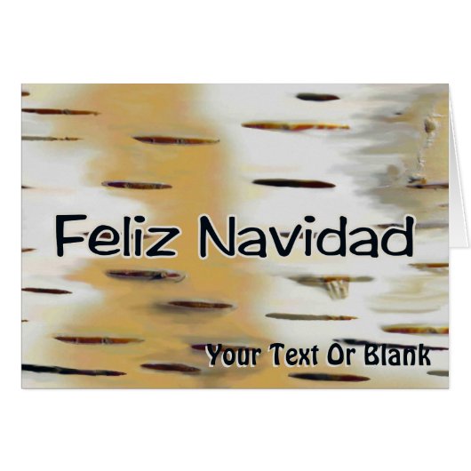 Feliz Navidad - Birchbark (Voorkant Horizontaal)