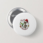 Feliz Navidad Bitchachos Funny Skull Spanish Merry Ronde Button 5,7 Cm (Voorkant /achterkant)