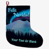 Feliz Navidad - Blue Aurora Grote Kerstsok (Voorkant)