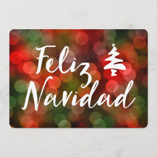 Feliz Navidad (bokeh-lichten) Kaart