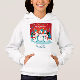 Feliz Navidad Bonhomme de Neige Nom Personnalisé E