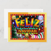 Feliz navidad briefkaarten (Voorkant / Achterkant)