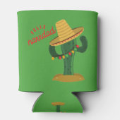 Feliz Navidad Cactus Christmas Lights Can Cooler (Achterkant)