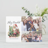 Feliz Navidad Cactus Foto Kerstmis Feestdagenkaart (Staand voorkant)