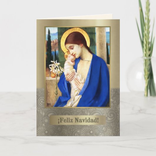 Feliz Navidad. Carte de Noël aux beaux-arts en esp (Devant)
