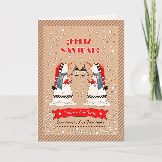 Feliz Navidad. Carte de Noël en espagnol (Devant)