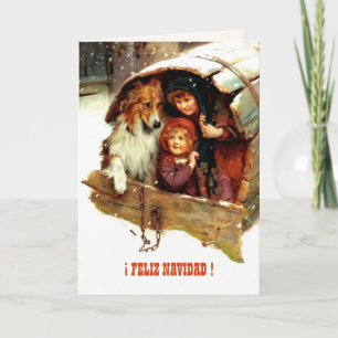Feliz Navidad. Carte de Noël en espagnol