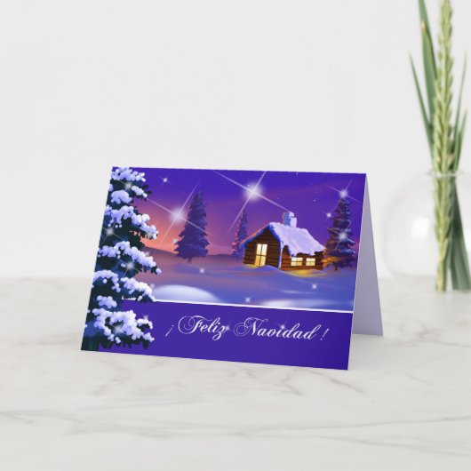 Feliz Navidad. Carte de Noël en espagnol (Devant)