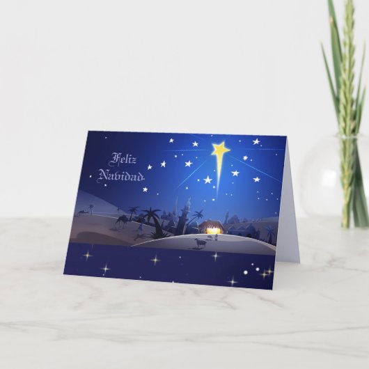 Feliz Navidad. Carte de Noël en espagnol (Devant)