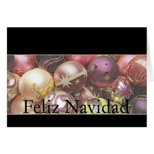 Feliz Navidad - carte de Noël espagnole (Devant horizontal)