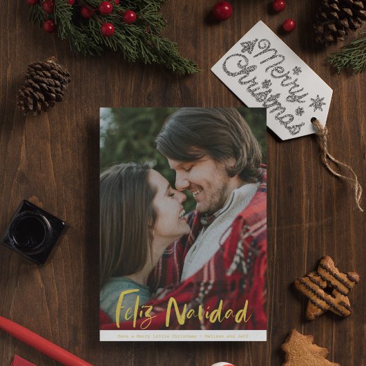 Feliz Navidad Carte de Noël Photo