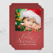 Feliz Navidad Carte de vacances photo (Devant / Derrière)