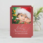 Feliz Navidad Carte de vacances photo (Debout devant)