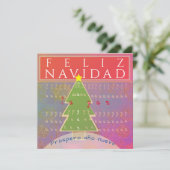 "Feliz Navidad" Carte de voeux de Noël (Debout devant)